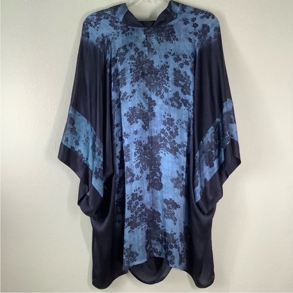 Johnny Was Blue and Black Floral Top - Picture 2 of 11